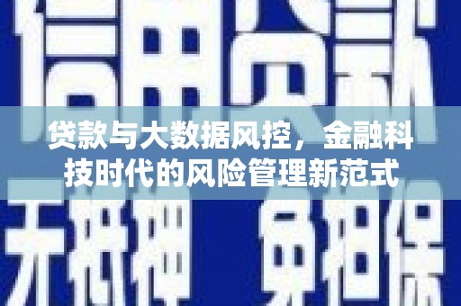 万载贷款与大数据风控，金融科技时代的风险管理新范式