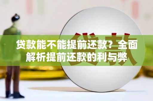 金昌贷款能不能提前还款？全面解析提前还款的利与弊