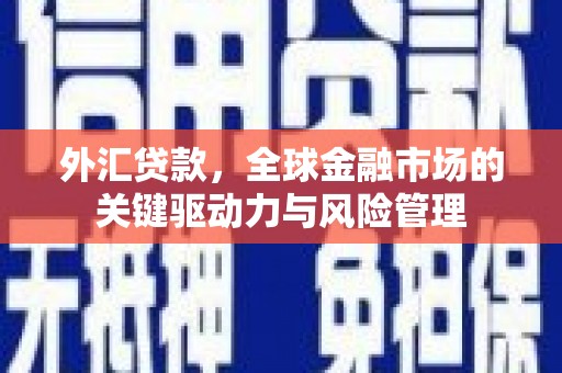 梧栖外汇贷款，全球金融市场的关键驱动力与风险管理