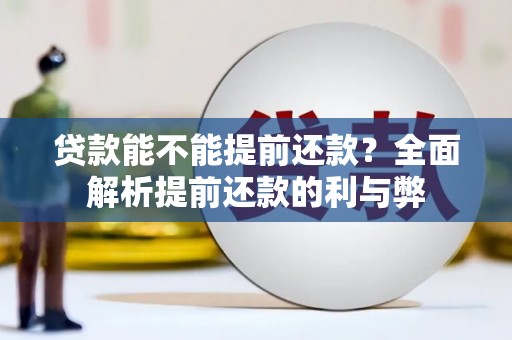 沂南贷款能不能提前还款？全面解析提前还款的利与弊