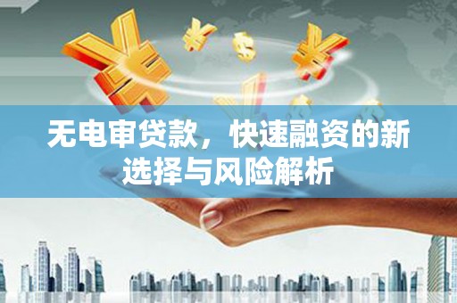 界首无电审贷款，快速融资的新选择与风险解析