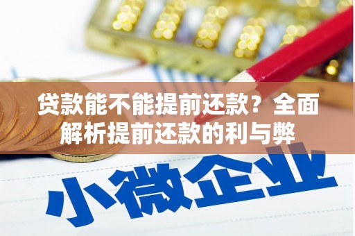 双溪贷款能不能提前还款？全面解析提前还款的利与弊