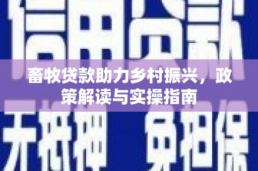 朔城畜牧贷款助力乡村振兴，政策解读与实操指南