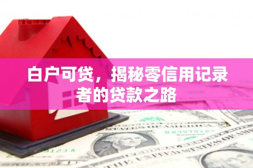 灵山白户可贷，揭秘零信用记录者的贷款之路